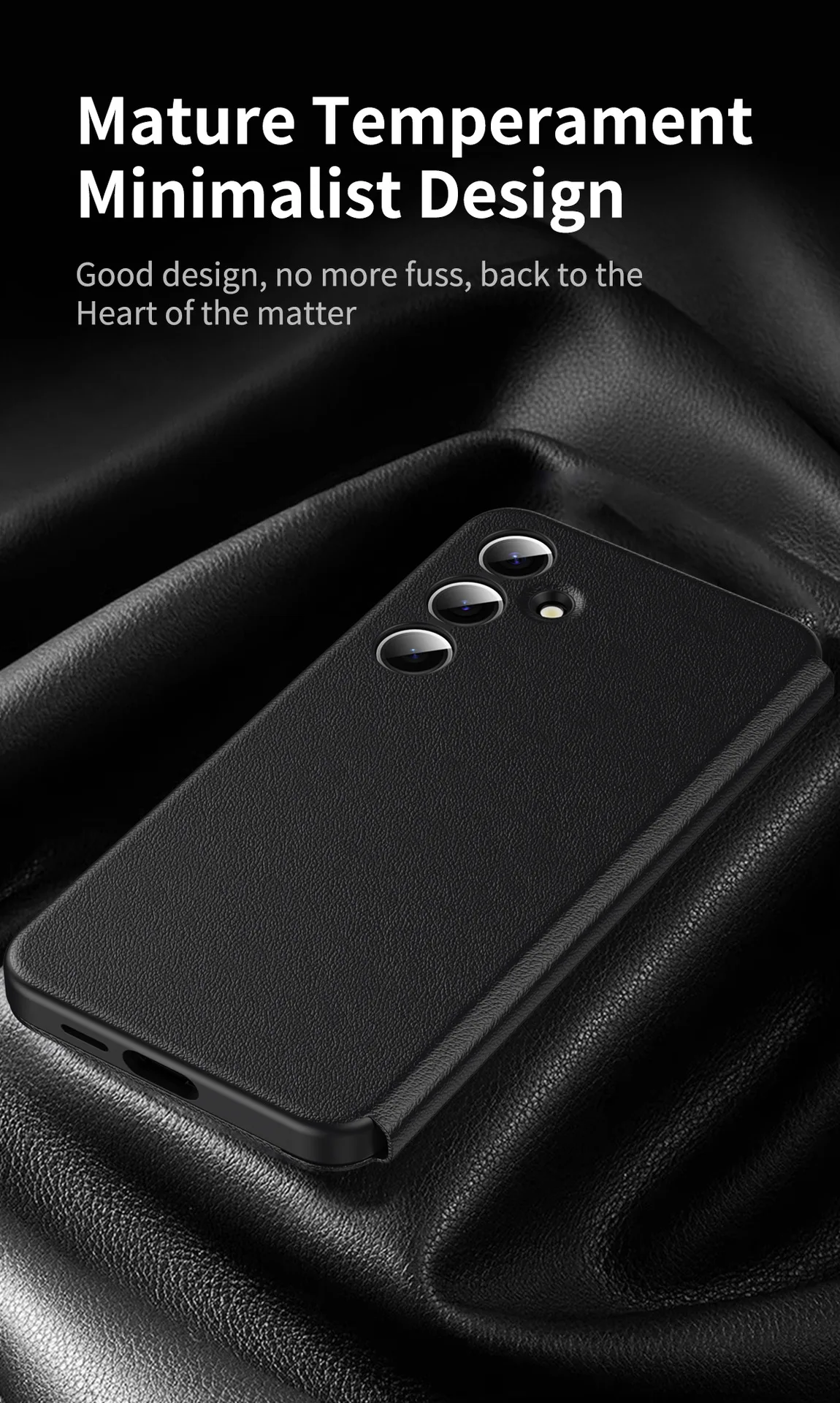 Smart Window Hülle für Samsung Galaxy S25 Ultra S26 FE S24 Plus S23 S22 Leder Anti-Schock-Hüllen Ohne Flip-Cover mit Anrufannahme-Funktion – Detail 6