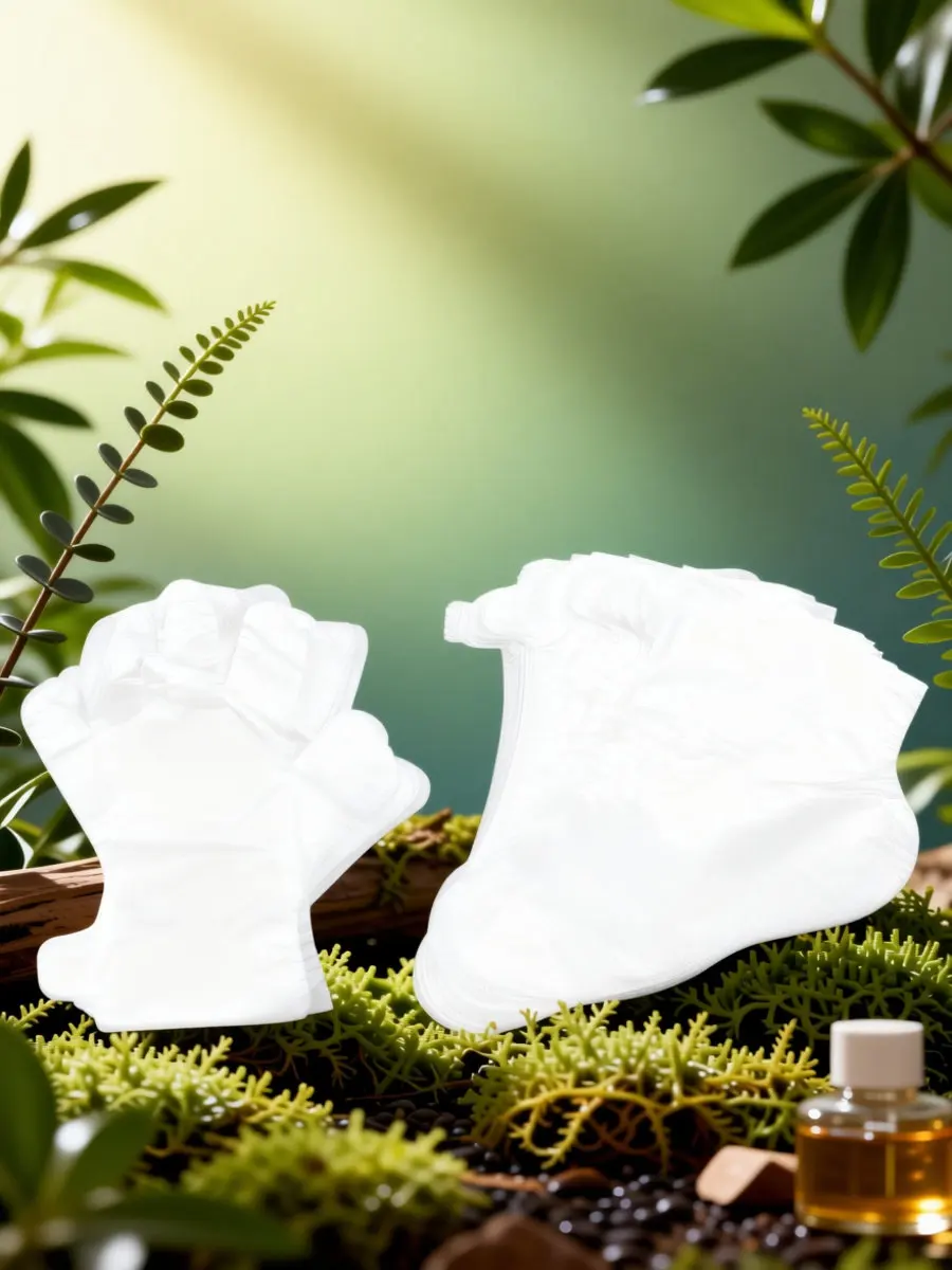 500Pcs Beauty Care Hand Foot Spa Gloves Disposable Plastic One-Off Foot Covers Wear-Resistant Odorless Disposable Gloves