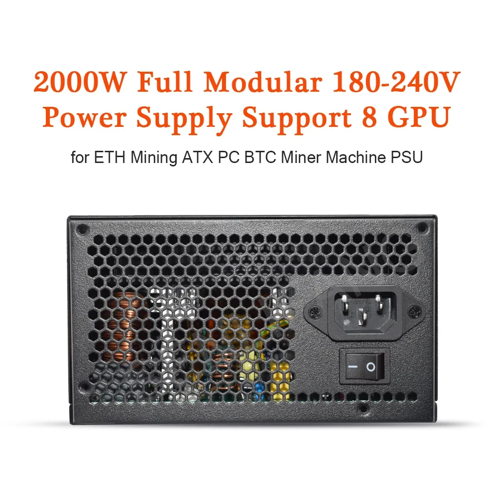 SLF Adapter Full Module 1800W 2000W Mining Power Supply Support 8 GPU Ethereum ETC RVN ATX PC PSU For BTC Miner Machine