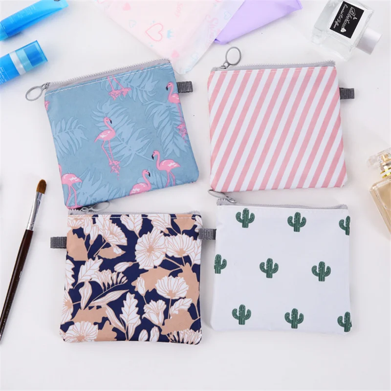 1Pcs Tampon Storage Bag Sanitary Pad Pouch Women Napkin Cosmetic Bags Organizer Ladies Makeup Bag Girls Tampon Holder Organizer