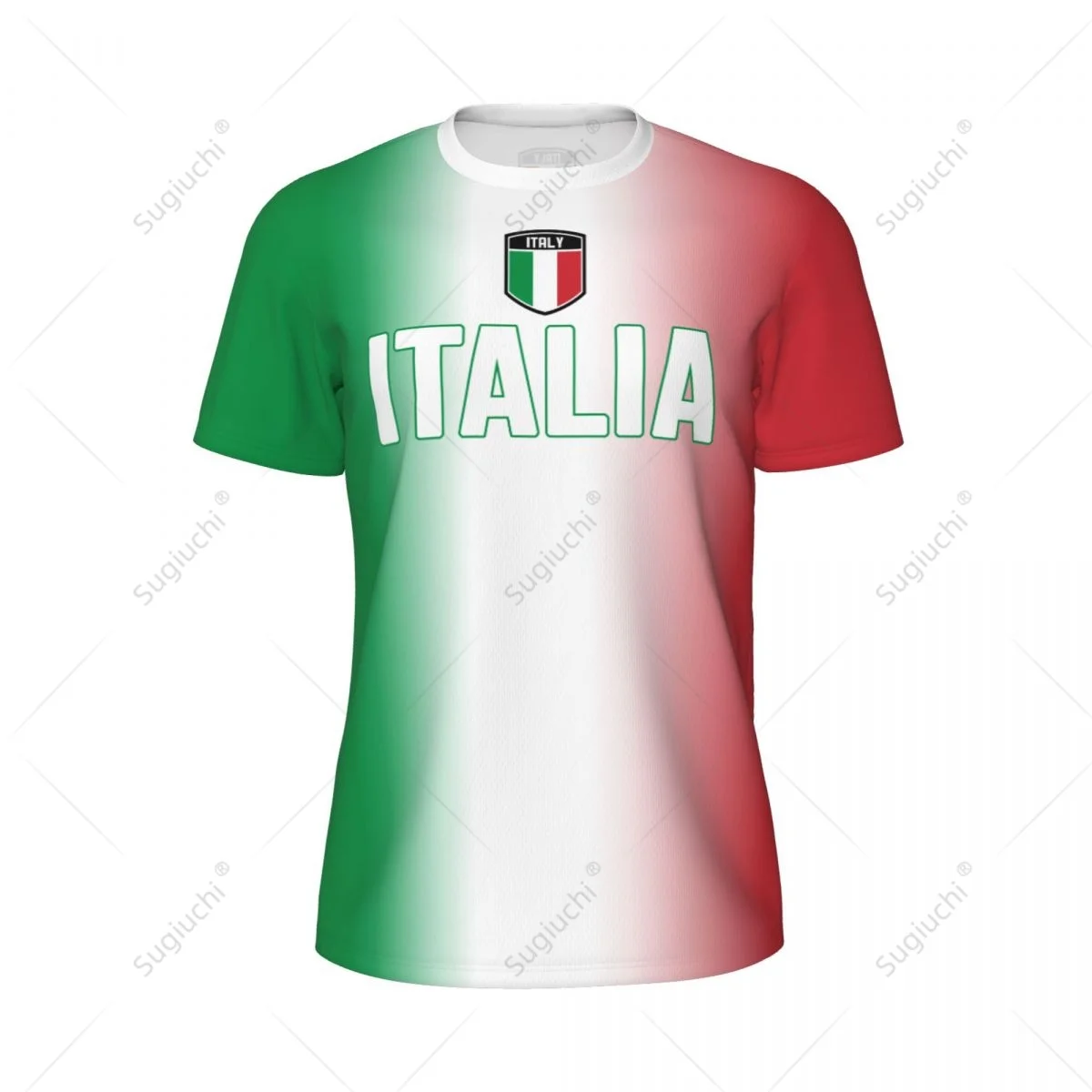 Sports Mesh T-shirt Italian Italy Flag For Running Bike Soccer Tennis Football Fitness Tees 3D Printed Custom