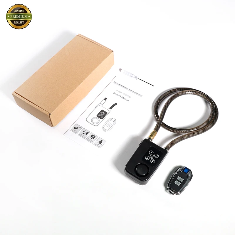 Smart Alarm Lock Anti-Theft Chain Lock for Bike Gate APP Control Blue Electric Door Llock High Quality Four-digit Passwords