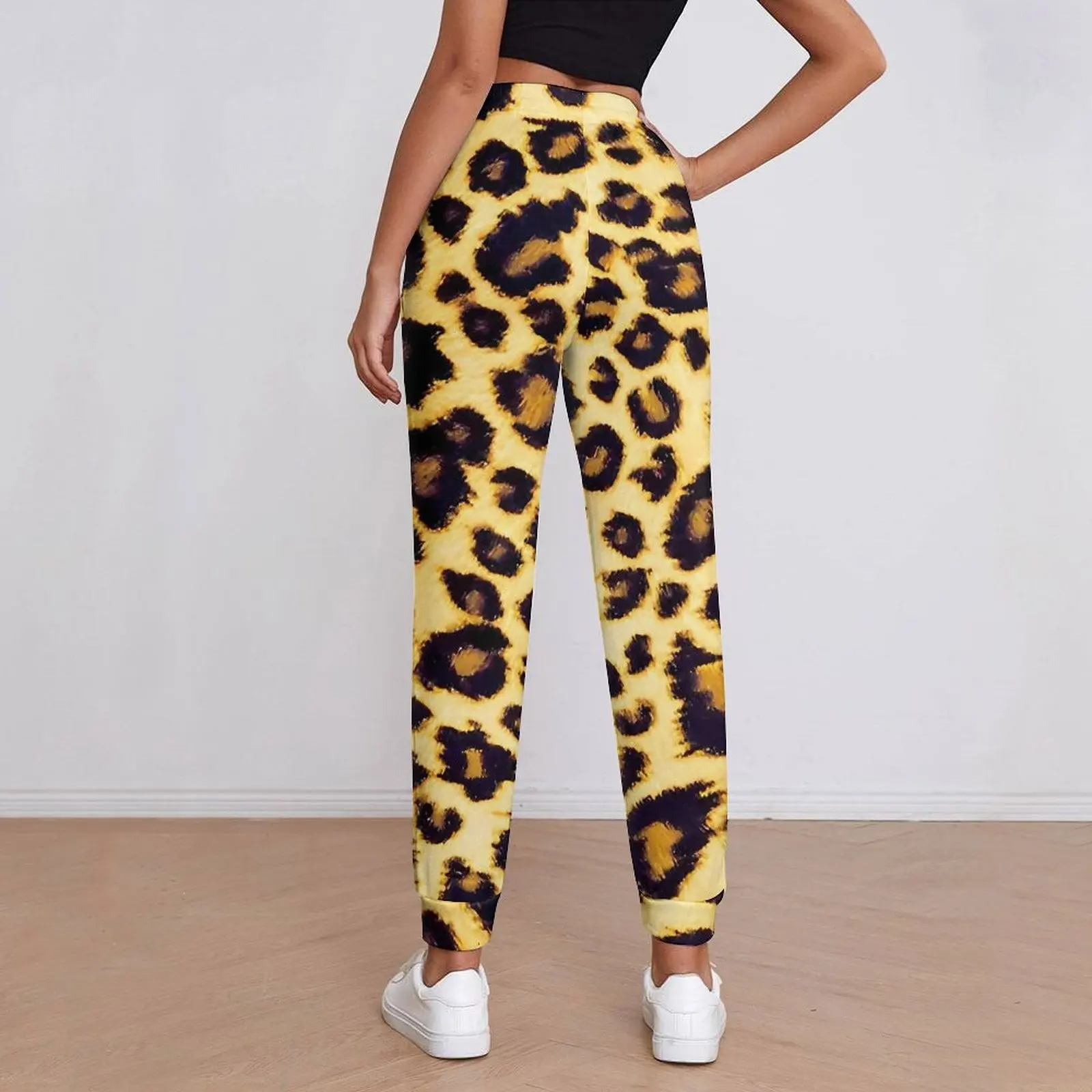 Leopard Pants Animal Print Hip Hop Joggers Autumn Woman Casual Custom Big Size Trousers Birthday Present