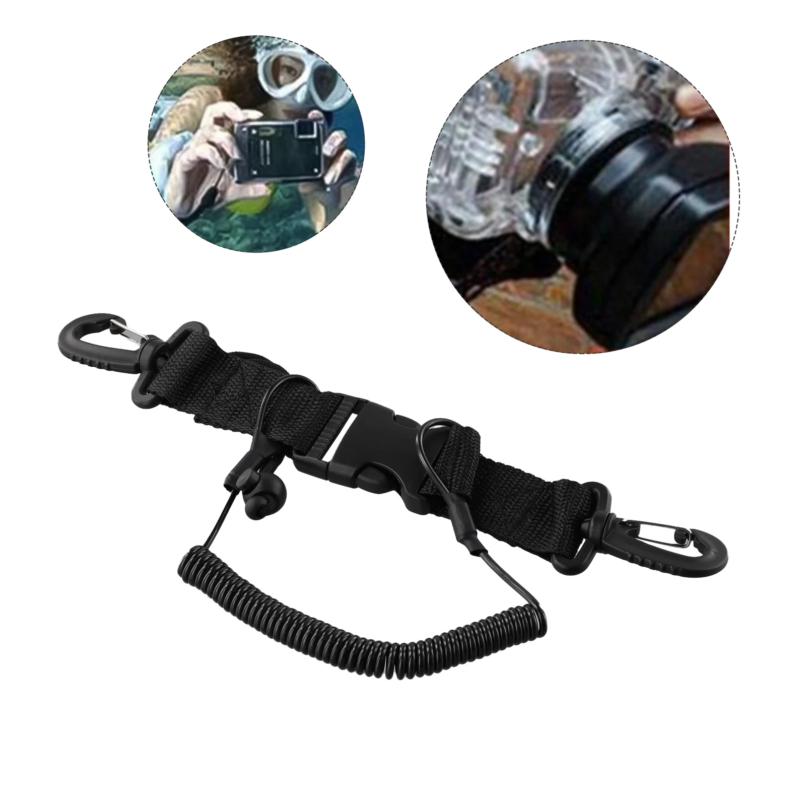 Immersione Nuoto Scuba Diving Camera sotto le opzioni di attacco per kayak Scatta facile sulla clip Fibbia a sgancio rapido in nylon di alta qualità