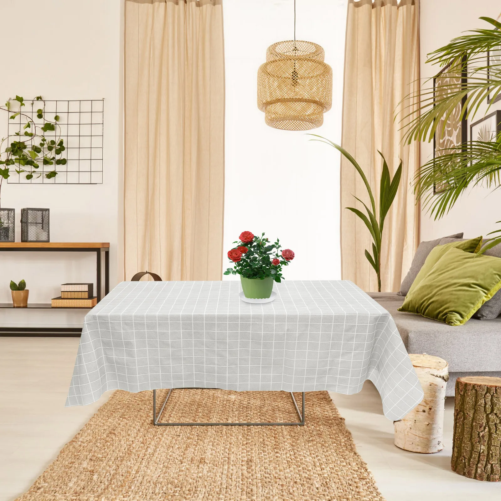 

2Pcs Plaid Tablecloth Waterproof Picnic Cover Easy Clean Foldable Outdoor Table Protection Table Cloth Tablecloth