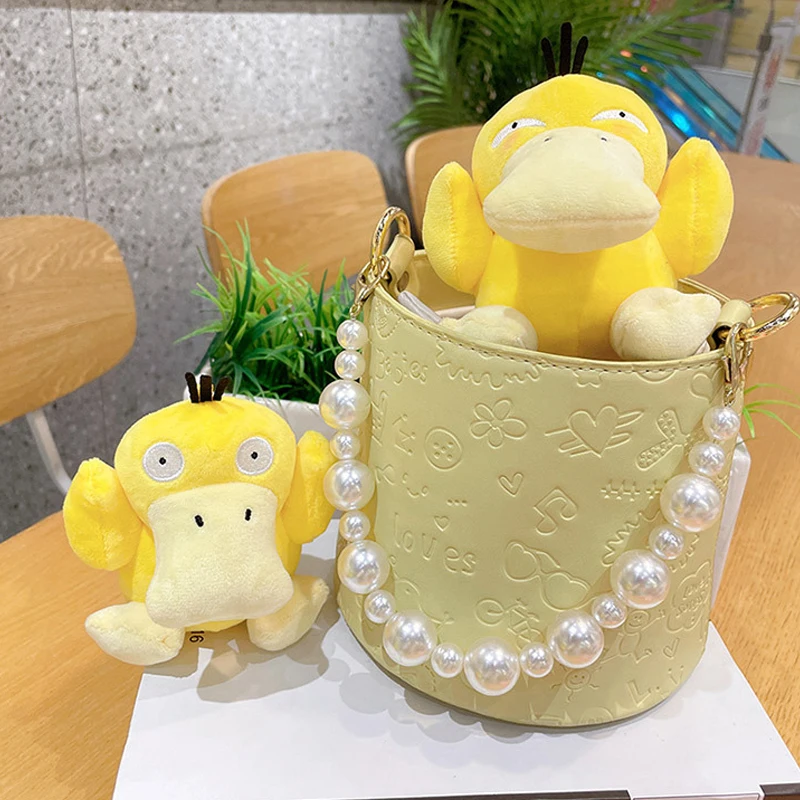 

10 см плюшевый брелок с изображением Покемона Psyduck, сделай сам, украшение для торта на день рождения, настольное обучение, забавный автомобильный брелок, мягкие игрушки для девочек
