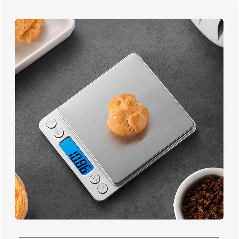 Stainless Steel Kitchen Scale Electronic Scale Gram Scale Baking Scale High Precision 0.01g Accurate Balance Small Food Scale