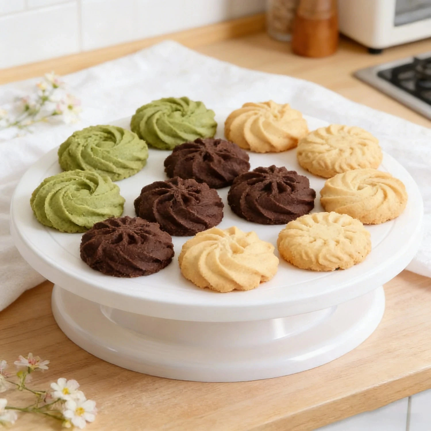 360-Grad-Drehbare Kuchenplatte - Langlebiges Backwerkzeug mit Stabiler Rotation | Unverzichtbares Backwerkzeug für Kuchen, Cupcakes und Gebäck, Ideal für Hausbacken und Partydekorationen, Kuchendekorationszubehör und Dekorative Kuchenständer – Detail 8