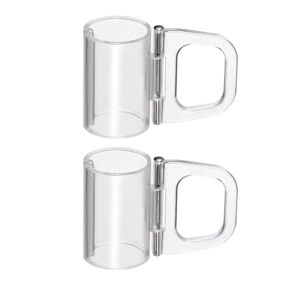 

2Pcs Transparent Roller Shade Handles Clear Plastic Clips Cordless Window Blind Pull Down Grip Lifting Clamp Accessories