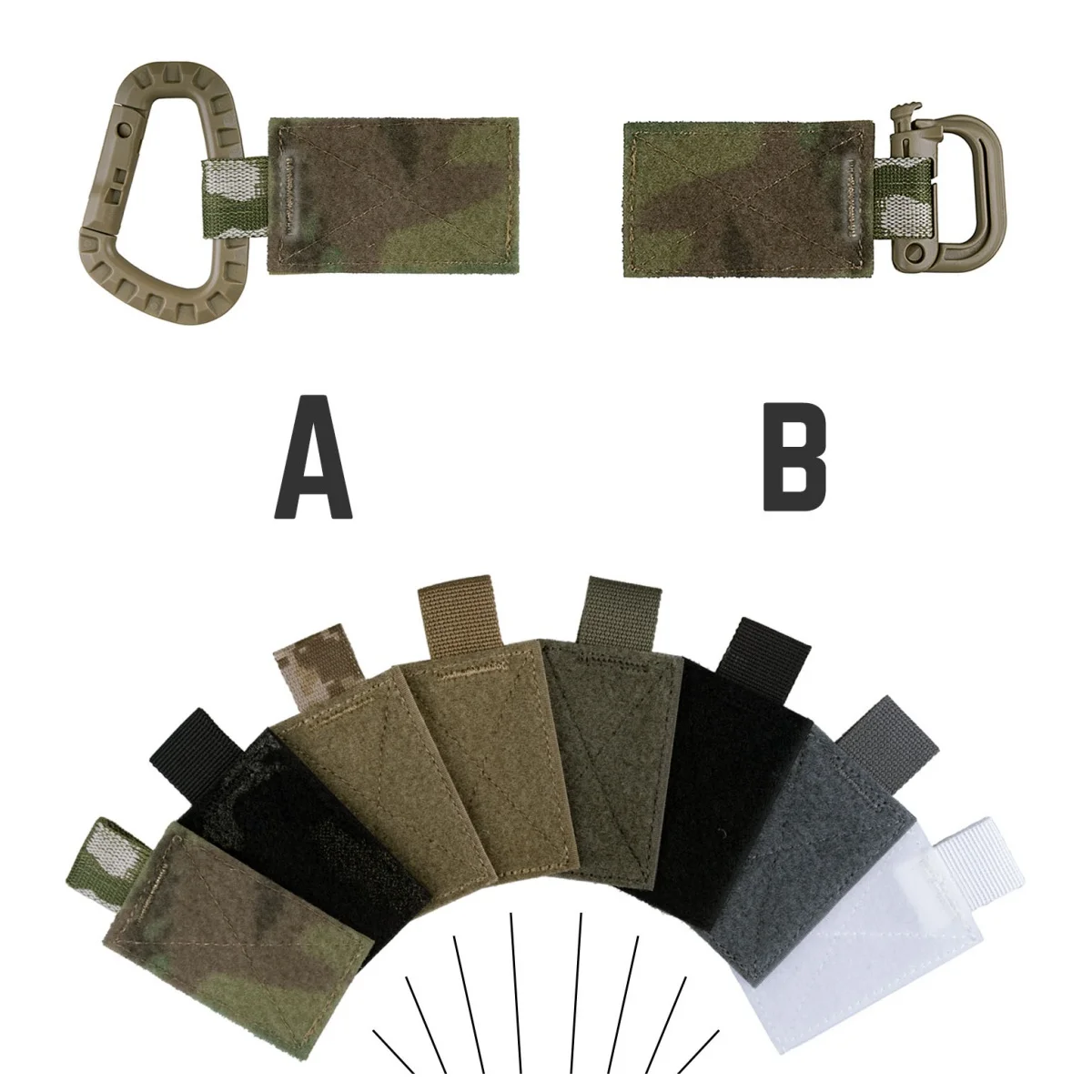 

Outdoor Hiking Functional Wind EDC Buckle Tactical VCK Multi-Purpose Magic Sticker Clip Hook 2 Type 8 Color Optional