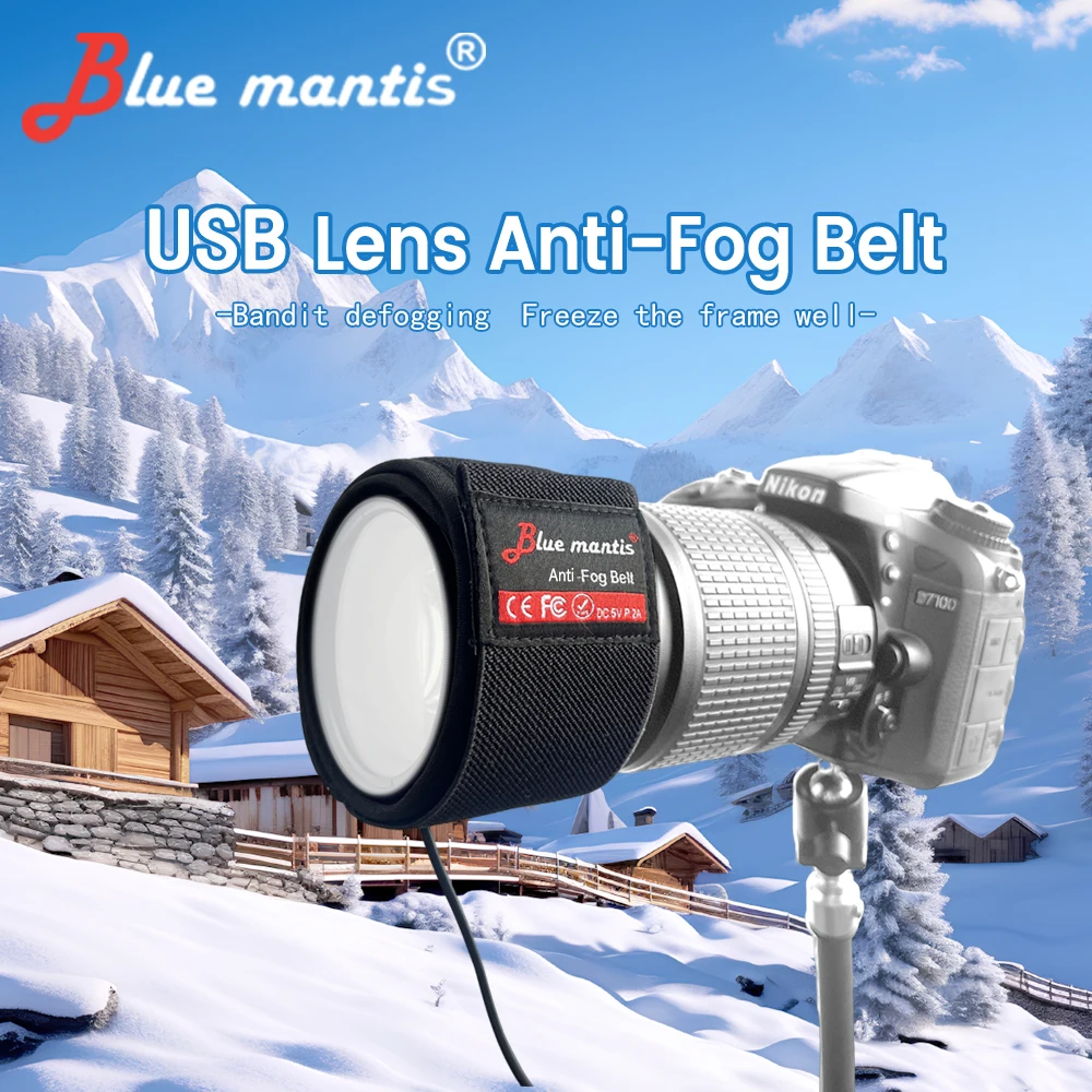 Blue Mantis Camera Anti-Fog Belt Dew Heater Lens Heater Heating Demister Strap for Camera/Telescope/Guide Scope Insulation Belt