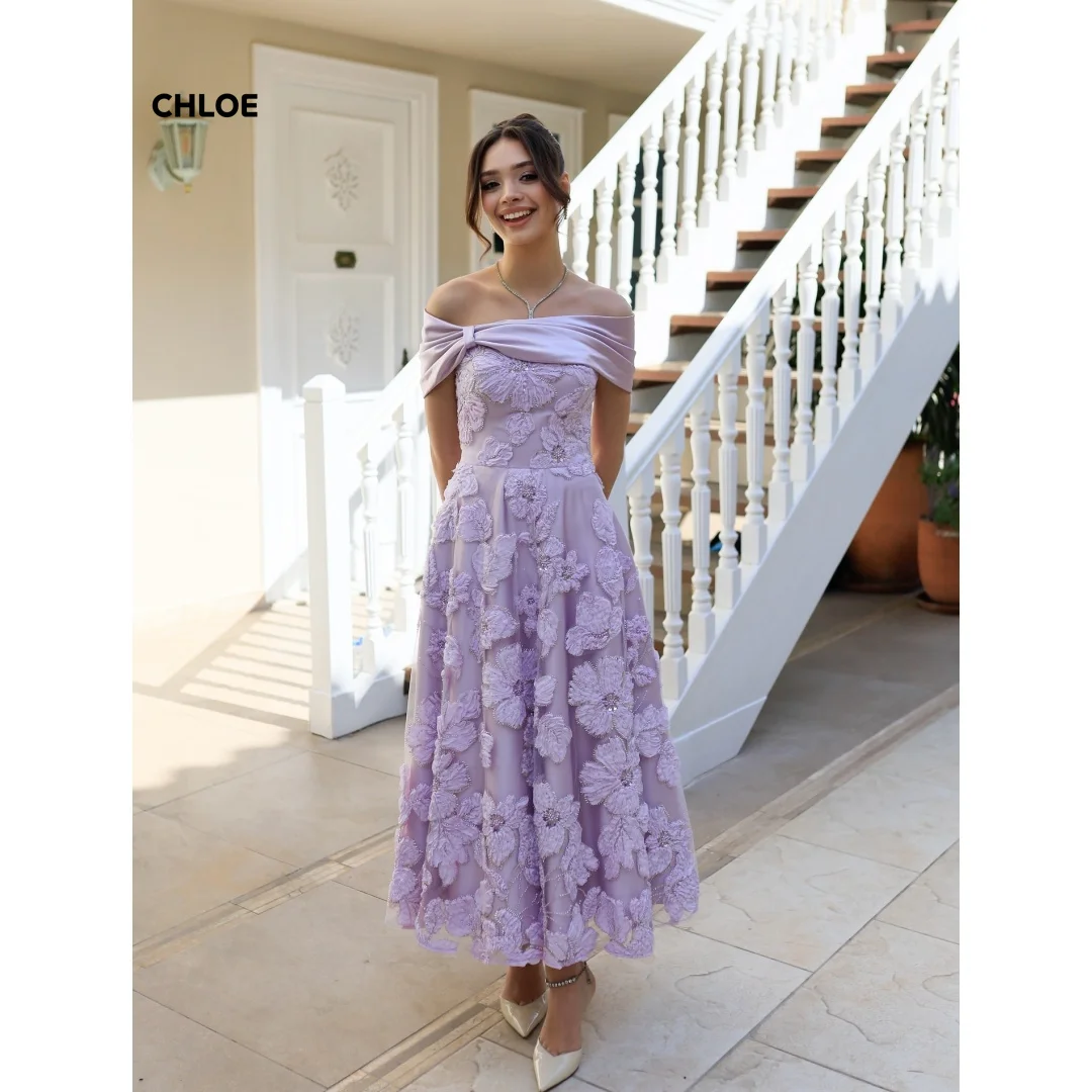 

Line A Women's Prom Dress 2025 Custom Made Evening Dresses Wedding Off the Shoulders Sleeveless Luxury Woman Ceremony Dresses