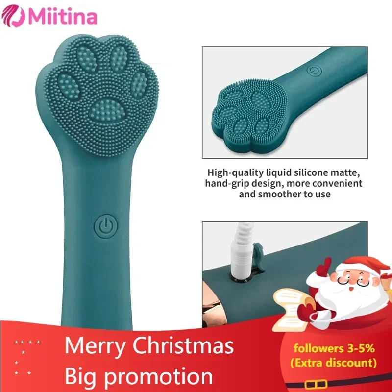 Miitina USB rechargeable blackhead remover, pore cleansing, electric silicone cleansing brush, vibrating sonic massager