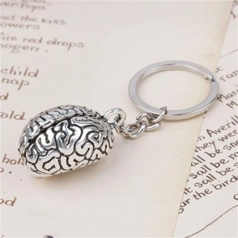 Jewelry Collection Bag Pendant Anatomical Car Keyrings Human Cerebrum Keyring Brain Key Holder Bag Hanger 3D Keychain