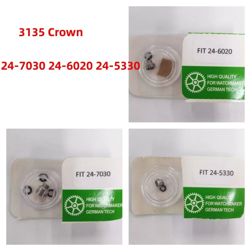 

Детали для часов 3135, винт механизма, трубка с заводной головкой, водонепроницаемый рукав, подходит для механизма RLX 3135, 24-7030 24-5330 24-6020