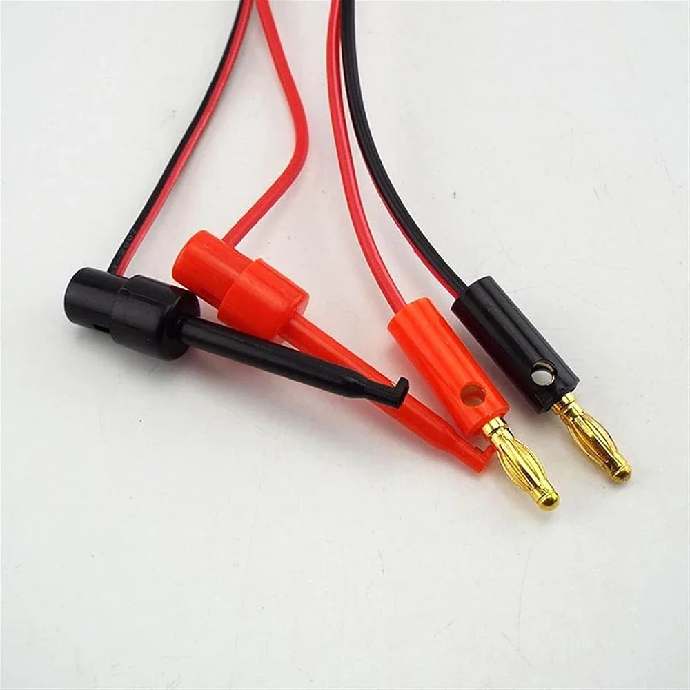 1 Paar 1M 4mm Bananenstecker auf Elektro-Hakenklemme Testkabel Vergoldet für Multimeter-Messleitungen Drahtverbinder Rot Schwarz Bananenstecker – Detail 6