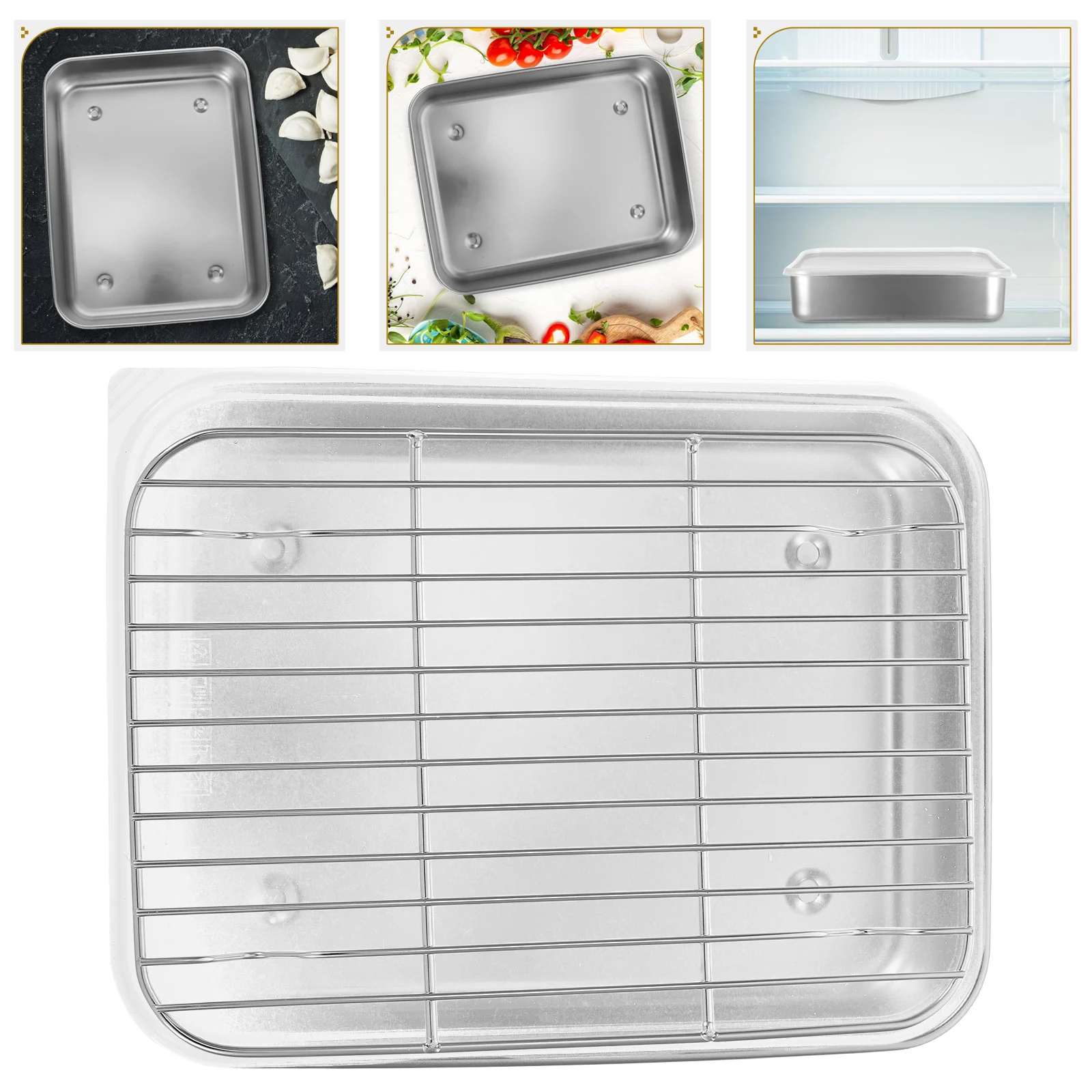 

Dumpling Storage Box Food Containers Kitchen Organizer Bin Freezer Practical Holder Silica Gel