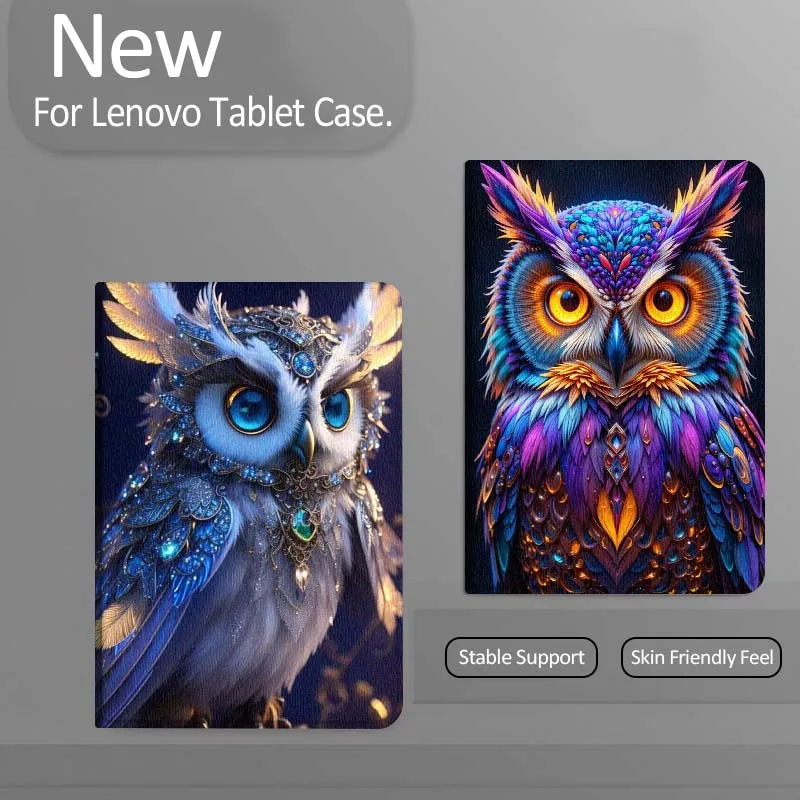 

Owl Bird Cartoon Gift For Xiaoxin Lenovo Tab Pad K11 K10 M10 P11 3rd Plus Pro Legion Y700 Y900 Gen4 2 Tablet Case