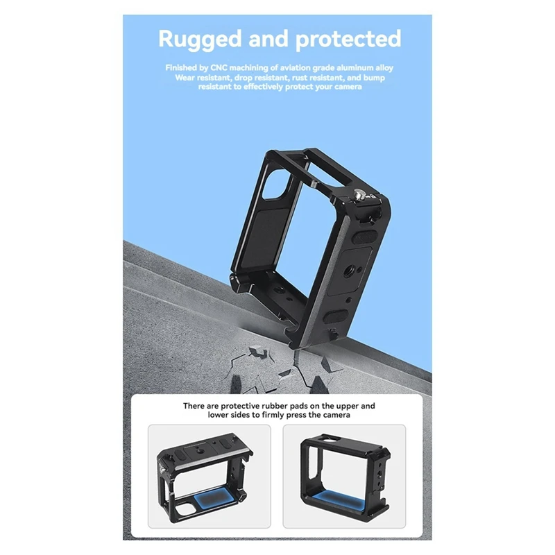 For Insta360 GO3 / GO 3S Ultra Light Metal Cage Frame Case Protective Shell Protector Accessories Dual Cold Shoes