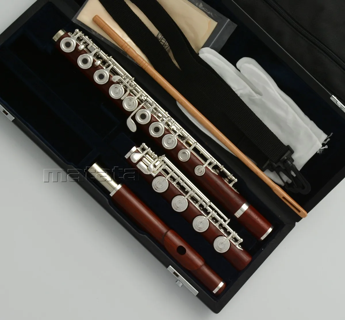Fast Ship Concert Rose Wooden Flute In-Line G # Bb Foot 18 holes play the famous MAHLER