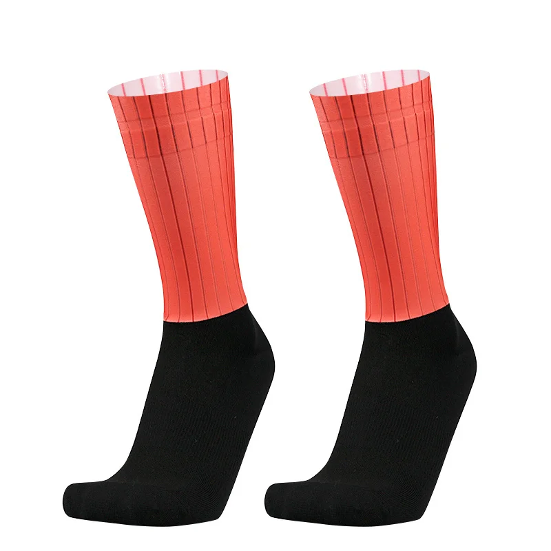 Calcetines antideslizantes de silicona para hombre, medias deportivas para ciclismo, correr, equipo profesional, Aero, bloque de colores, novedad de 2024