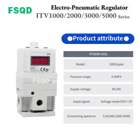ITV 1050 1030 2030 2050-011 012N 012L 012BL 042N 212N 311N 312N 312L 312CL 312BL 313N Elektropneumatisk regulator ITV-serien 6 best sales ITV - №3
