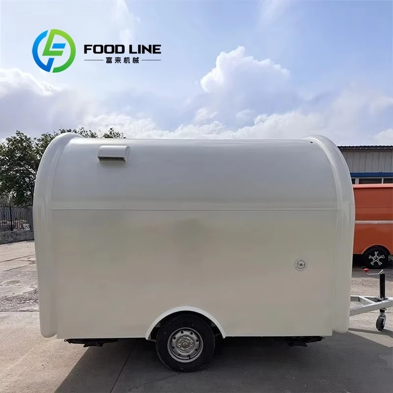 Multi Color Round Small Tractor Food Trailer Low Price Promotion Street Vending Customized