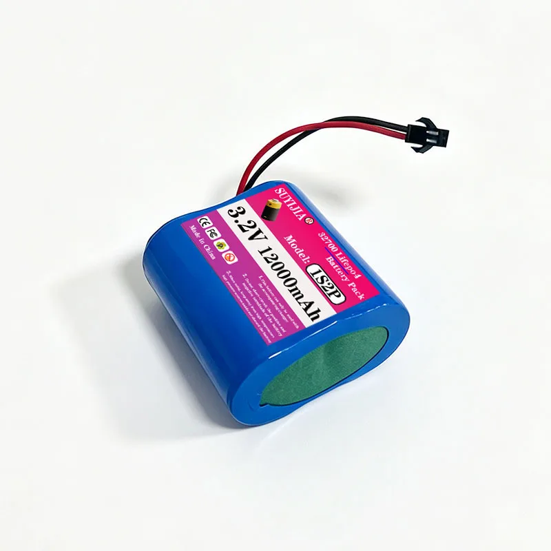 1S2P 3.2V 12000mAh 32700 LiFePO4 Battery Pack with BMS Protected Rechargeable Battery for Solar Light Monitoring Equipment.DIYS