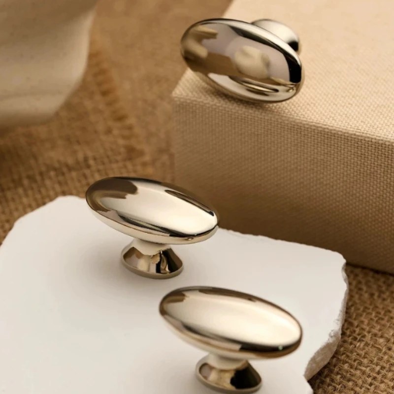 

Brass Nickel-plated Drawer Small Handle Modern Luxury Cabinet Wine Cabinet Silver Plating French Hardware Furniture Handle Pulls