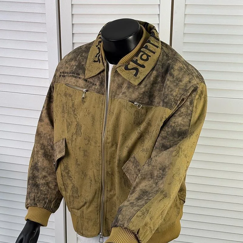 New Spring/Autumn Fashion Trendy American Retro Outdoor Sports Workwear Jacket Men's Casual Loose Plus Size High Quality Coat