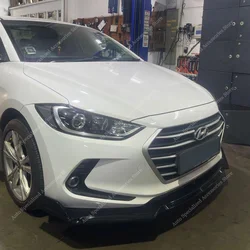For Hyundai Elantra MK6 3Pcs Car Front Bumper Lip Spoiler Splitter Diffuser Elantra 6th GDI TGDI 2016-2018 Bodykits Tuning