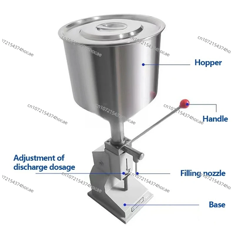 5-50ml Manual Liquid Filling Machine A03 Commercial Liquid Dispenser Nozzle Piston Spring Screw Paste Oil Honey Bottle Filler