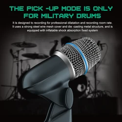 56A Durm Microphone Swivel-Mount Dynamic Mic For Close Miking Equipped