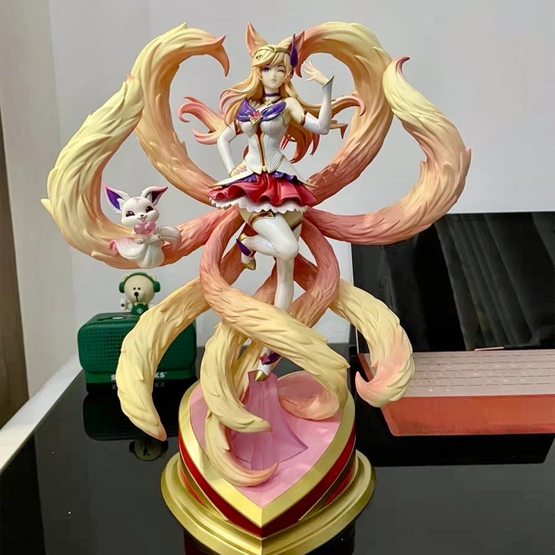 GSAS League Of Legends Ahri Action Figure Star Guardian The Nine-Tailed Fox Sexy Children Toys Room Decoration Birthday  Gift