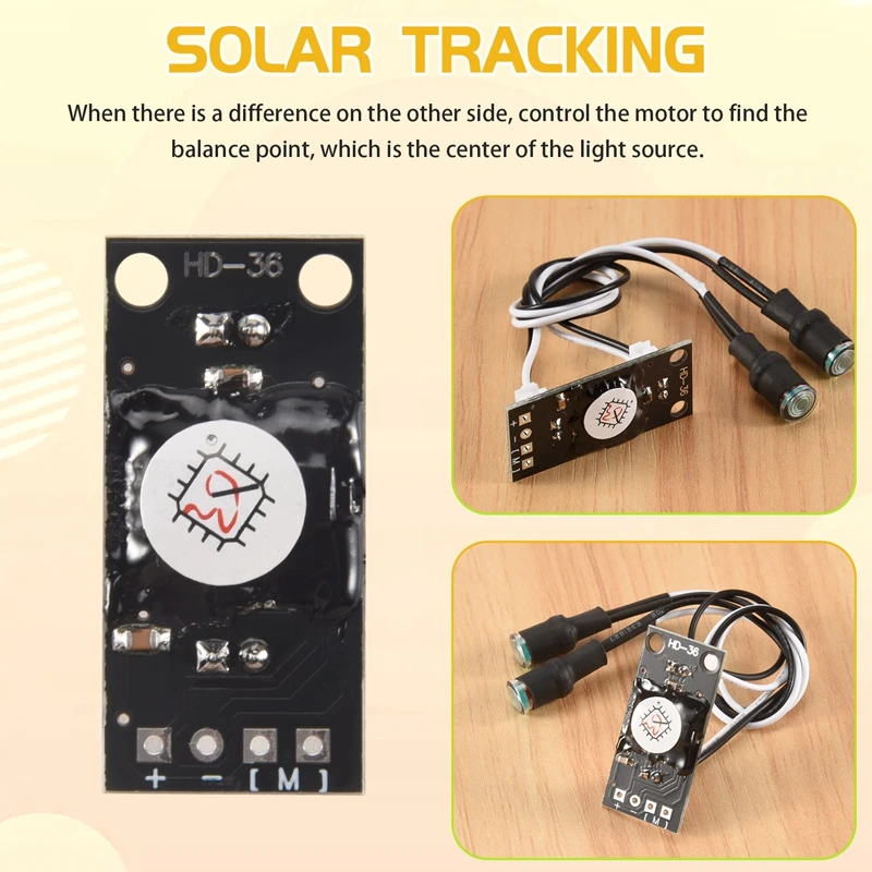 ABAC-Dc 5 -5.5V Single Axis Light Source Track Sensor Solar Energy Panel Tracking Sensor Module Automatic Circuit Board With Pro