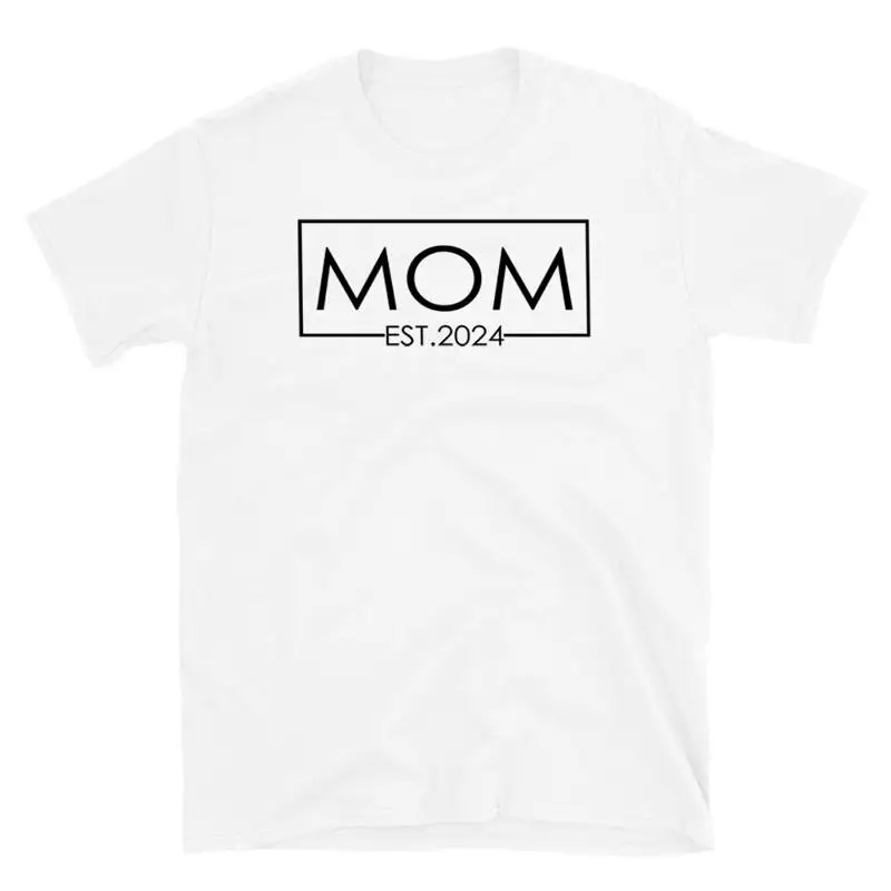

Футболка Mom Est 2024, новинка для мамы и ребенка
