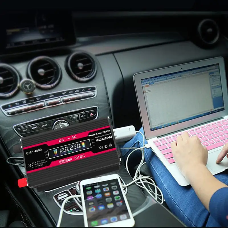 Imagem -06 - Inversor de Energia Sistema Painel Solar 12v a 110 220v Carro Conversor Display Lcd 30a Controlador Solar para o Telefone do Aparelho Eletrodoméstico 4000w