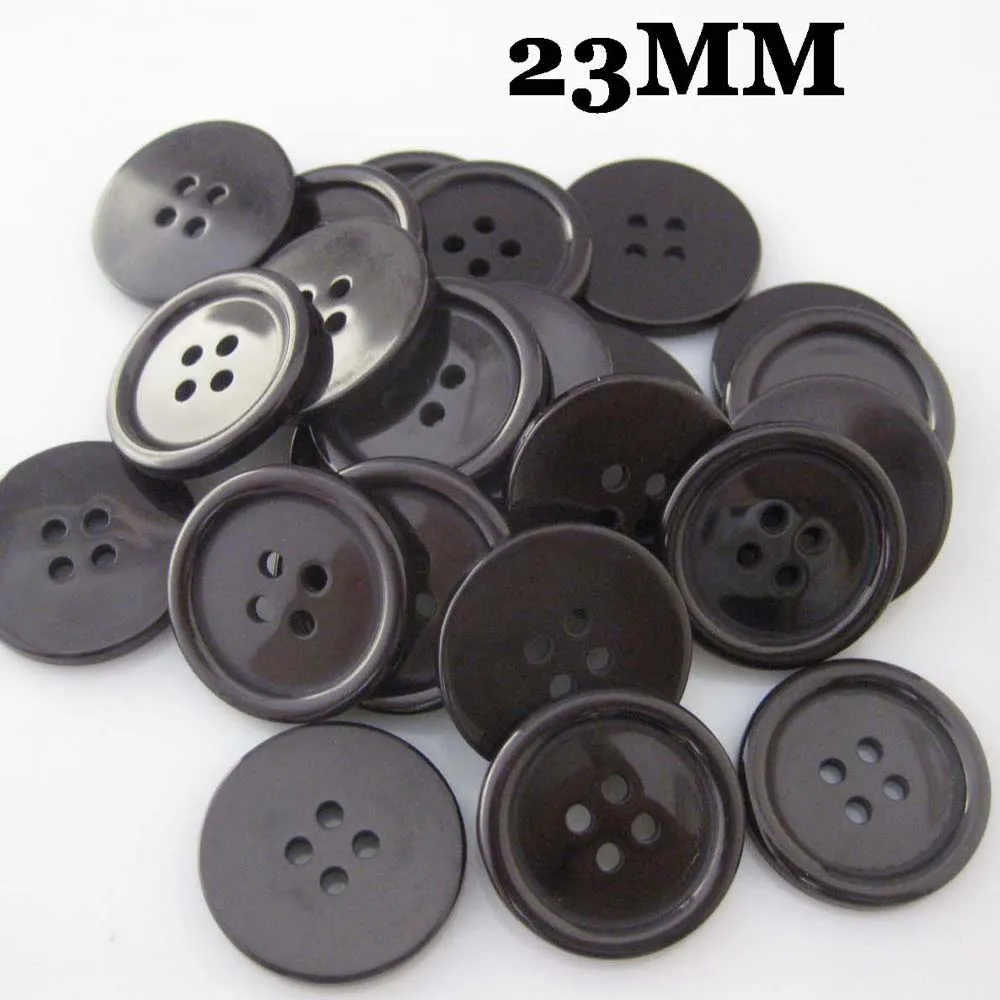 NBNVWO 4-Loch schwarze Hemdknöpfe schwarz 9 mm bis 25 mm 50 Teile/los Bekleidungszubehör dekoratives Handwerk DIY Nähzubehör – Detail 4