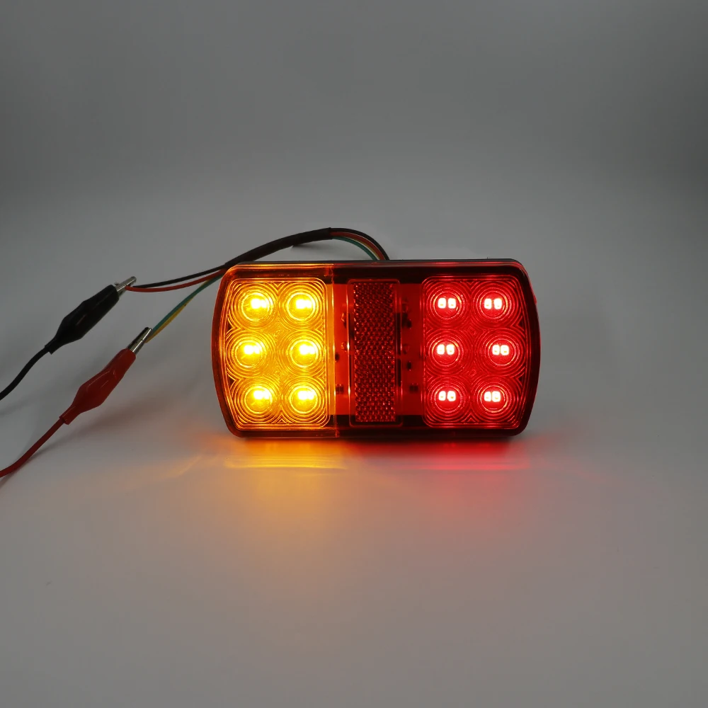 2pcs 12V 24V  Waterproof Truck Car Trailer Rear Tail Light Brake Stop Turn Signal Indicator Lamp For Lorry Caravan Van Bus Boat