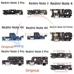 Original USB Power Charger Charging Port Board Dock Connector Flex Cable For Xiaomi Redmi Note 3 4 4X 5 5A Pro Replacement Parts