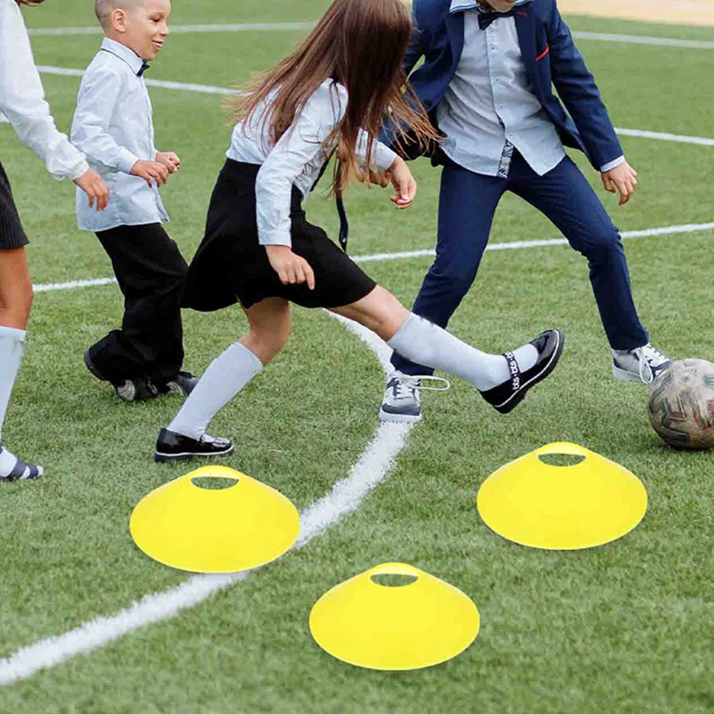 

20 Pcs Soccer Cones Lightweight Durable PE Material Bright Color Football Training Marker Discs Portable Accessories