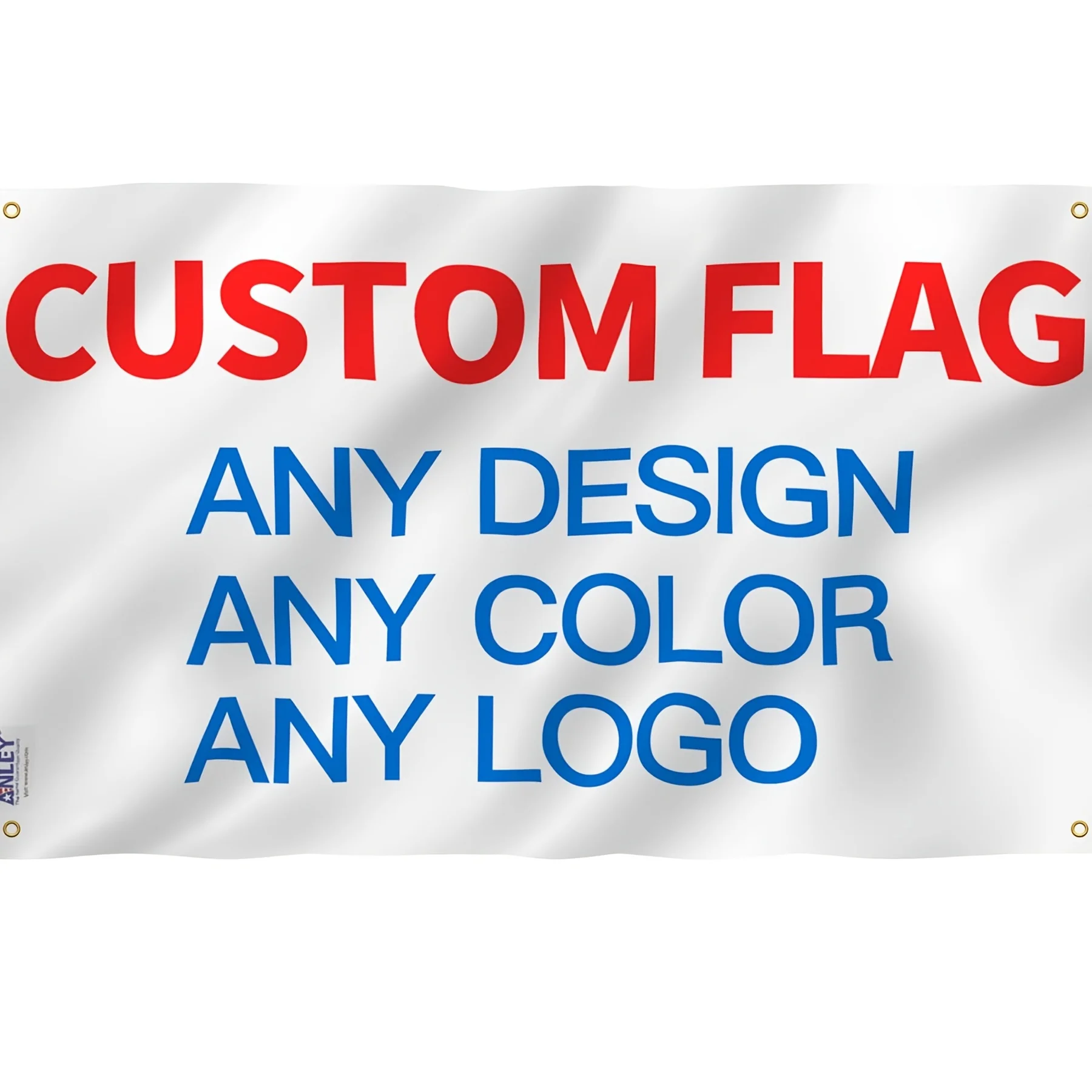 Custom Flag Banner - Personalize Print Your Own Logo/Design/Text - Bright Colors, Canvas Header And Double Needle Stitching Suit