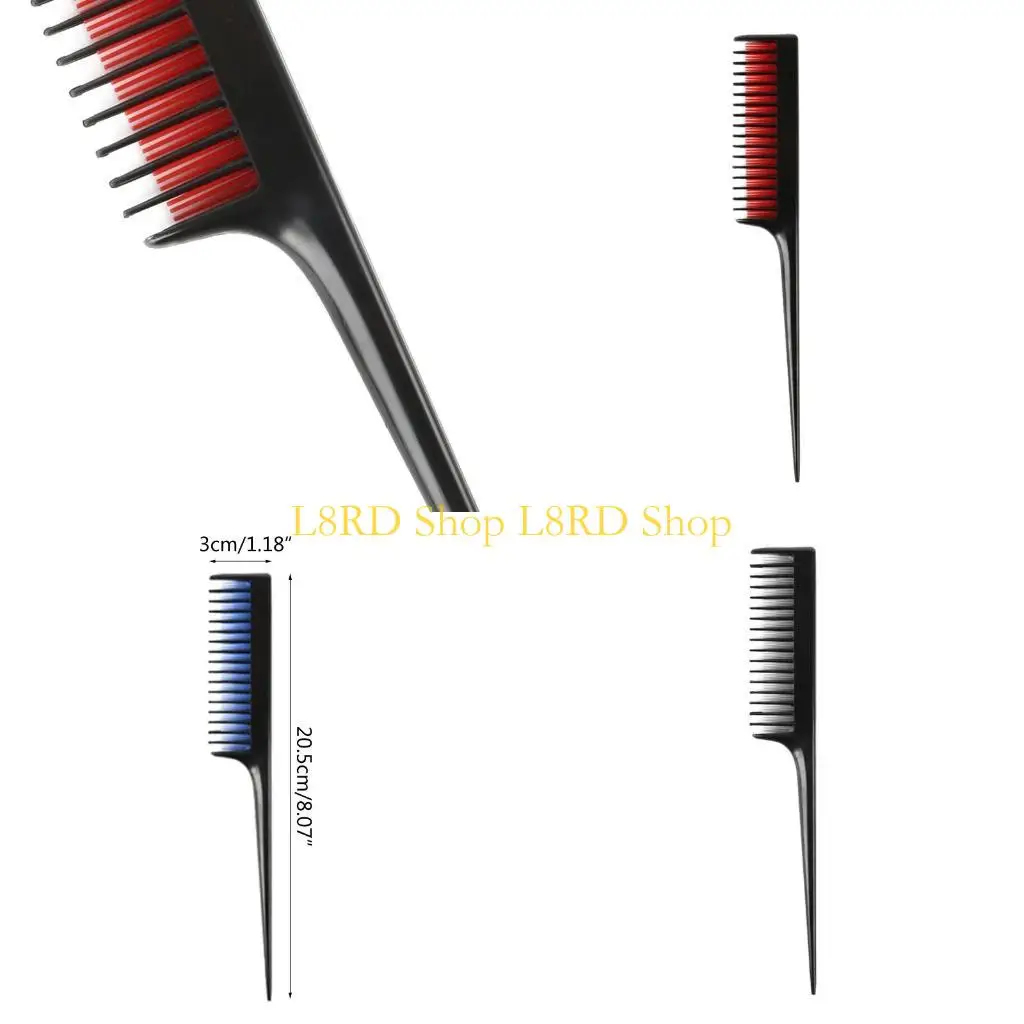 

L8RD Professional Teasing Comb Hair Brush Salon Tail Combs for Back Brushing Creating Volume Slicking Hair Hairdressing Tool