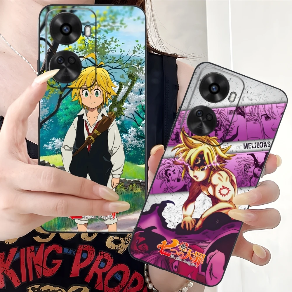 Seven Deadly Sins Meliodas Cell Phone Case for Huawei Nova 12 11 10 9 8 7 Pro SE 5G Black Soft Phone Cover Shell