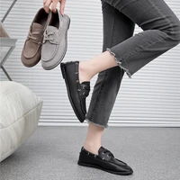 2026 New Women's Flat Loafers Retro Round-Toe Mary Janes Women Shoes Large-Size Genuine Leather Comfortable Loafers Female - Image 5