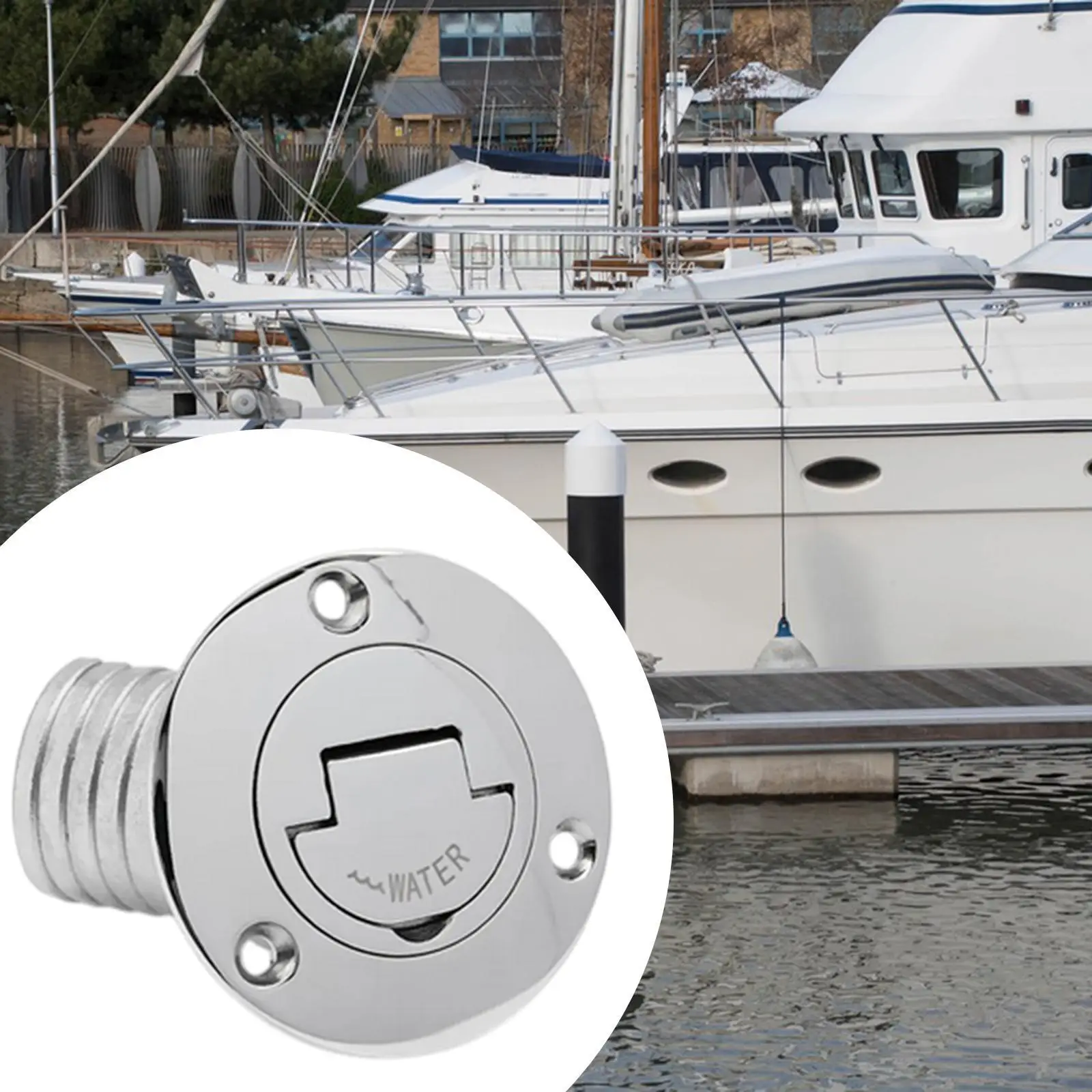 

Крышка заливной горловины лодки из нержавеющей стали для воды Простая в использовании Удобная морская фурнитура без ключа для автодома Тракторы