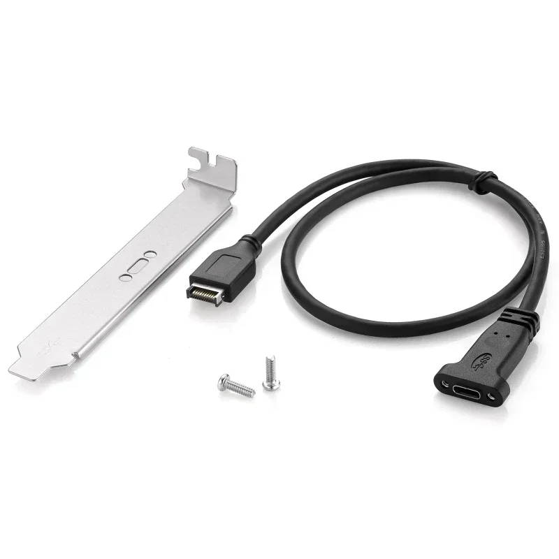 Panel frontal USB 3,1 tipo E macho a tipo C hembra Cable de datos de 10Gbps línea adaptadora de expansión de placa base para ordenadores de escritorio