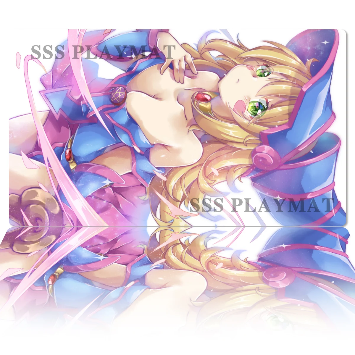 

YuGiOh Dark Magician Girl Mat TCG CCG Playmat Board Game DuelTrading Card Game Mat Gaming Pad Rubber Mouse Pad Zone Free Bag