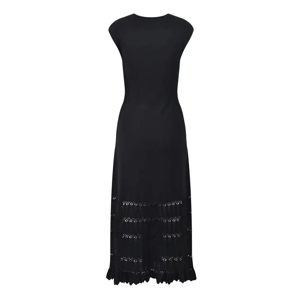 Letnia kolekcja 2024: Damska, dopasowana, dzianinowa bluzka z dekoltem w serek, wysokim stanem, wyszczuplająca, elegancka, z cienkiego włókna jedwabiu chińskiego.