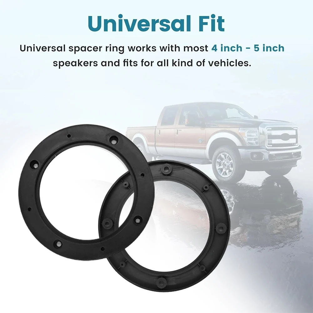 4 Inch Speaker Spacer Adapter Ring Mounting Bracket 4 PCS, Auto Car Universal Fit 4” Plastic Speaker Ring Adapter